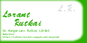lorant rutkai business card