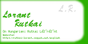 lorant rutkai business card